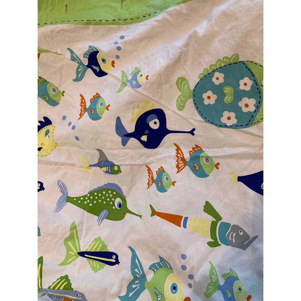 Pottery Barn Kids Funny Fish lot circo toothbrush holder and trashcan